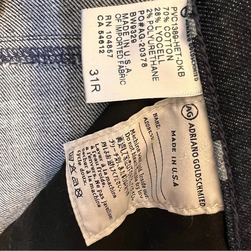 Adrianna Goldschmied Anthropologie heart skinny jeans the legging ankle fit 31R - Picture 9 of 9